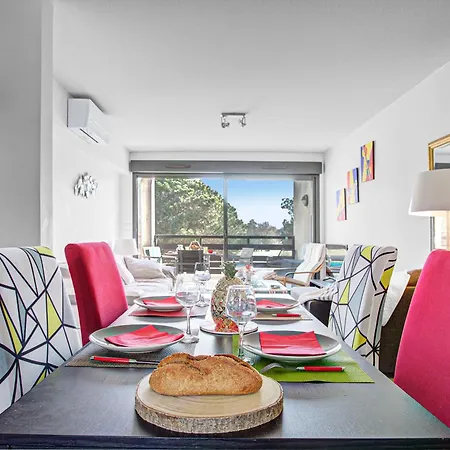 Paradis - 3 étoiles, Vue Apaisante Sur Golf, Pins Parasols, 2è étage - 80 M2 Dont Terrasse Avec Pergola, 2 Chambres, 3 Clim, Wifi - Piscine, Parking Et Park à Vélos, Ascenseur - En Option Linge, Ménage - Pistes Cyclables, à Proxi *